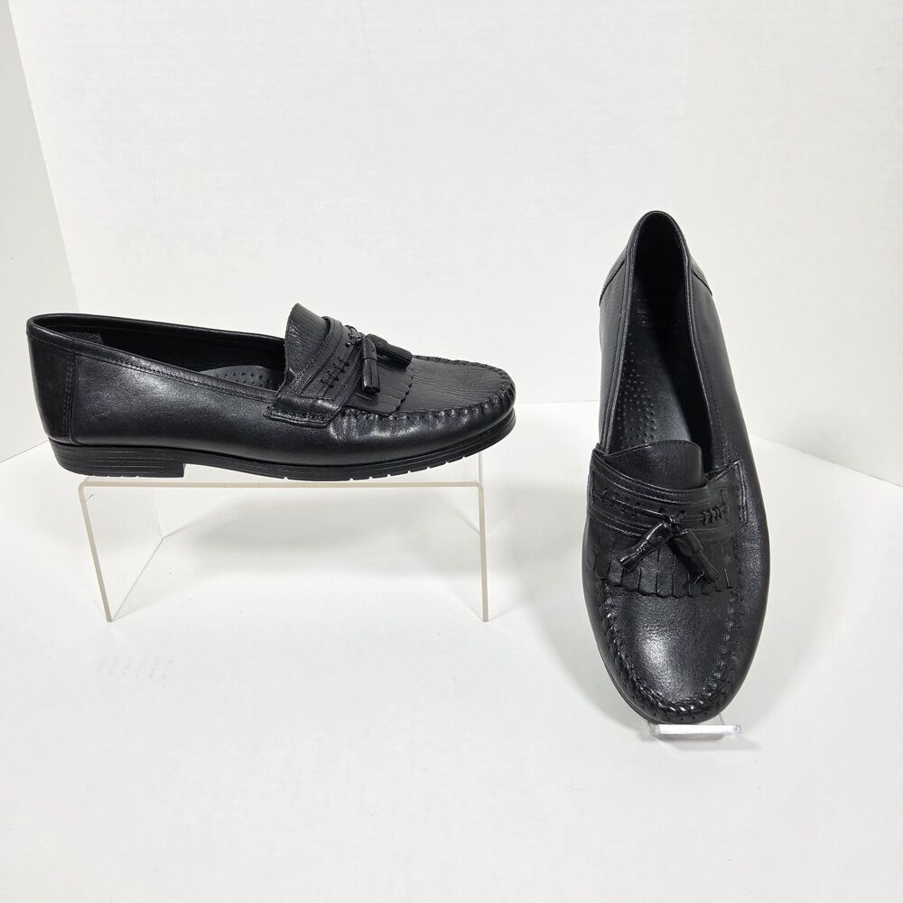 Nunn Bush Men's Loafers Size 11M Black Leather Kiltie Tassel Moc Toe Dress Shoes